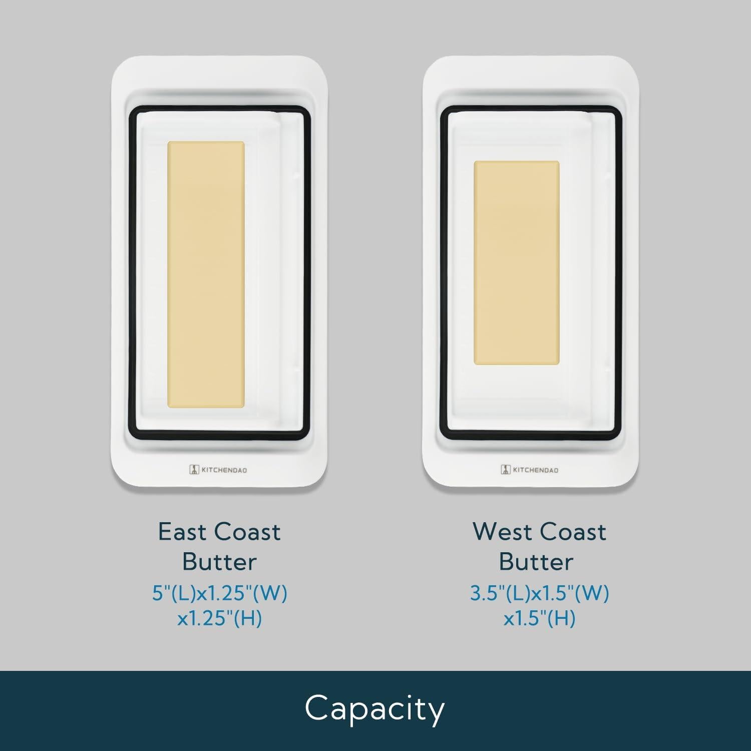 Caja de Mantequilla Hermética KITCHENDAO con Cuchillo 13.2x5.4x5.2 cm