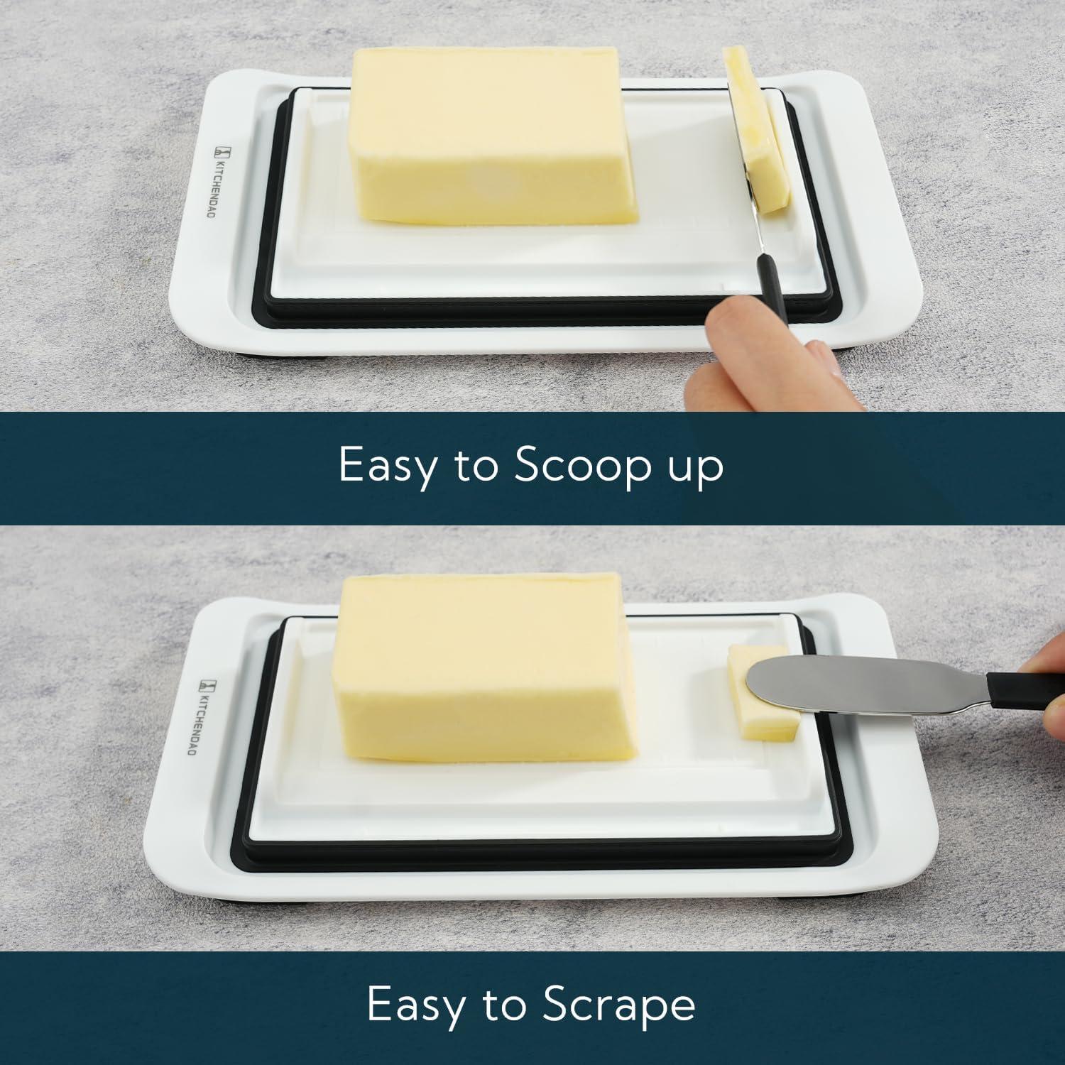 Caja de Mantequilla Hermética KITCHENDAO con Cuchillo 13.2x5.4x5.2 cm