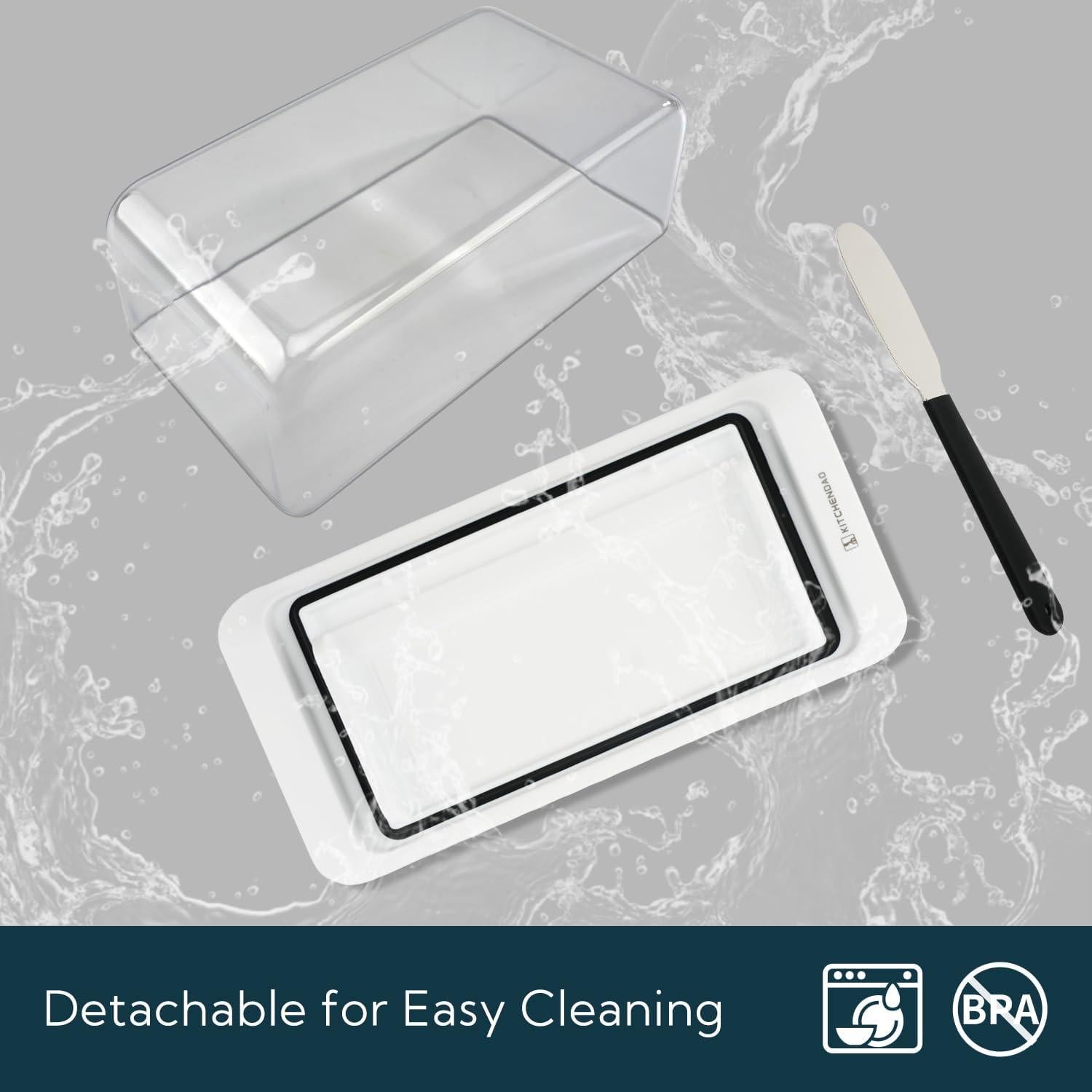 Caja de Mantequilla Hermética KITCHENDAO con Cuchillo 13.2x5.4x5.2 cm