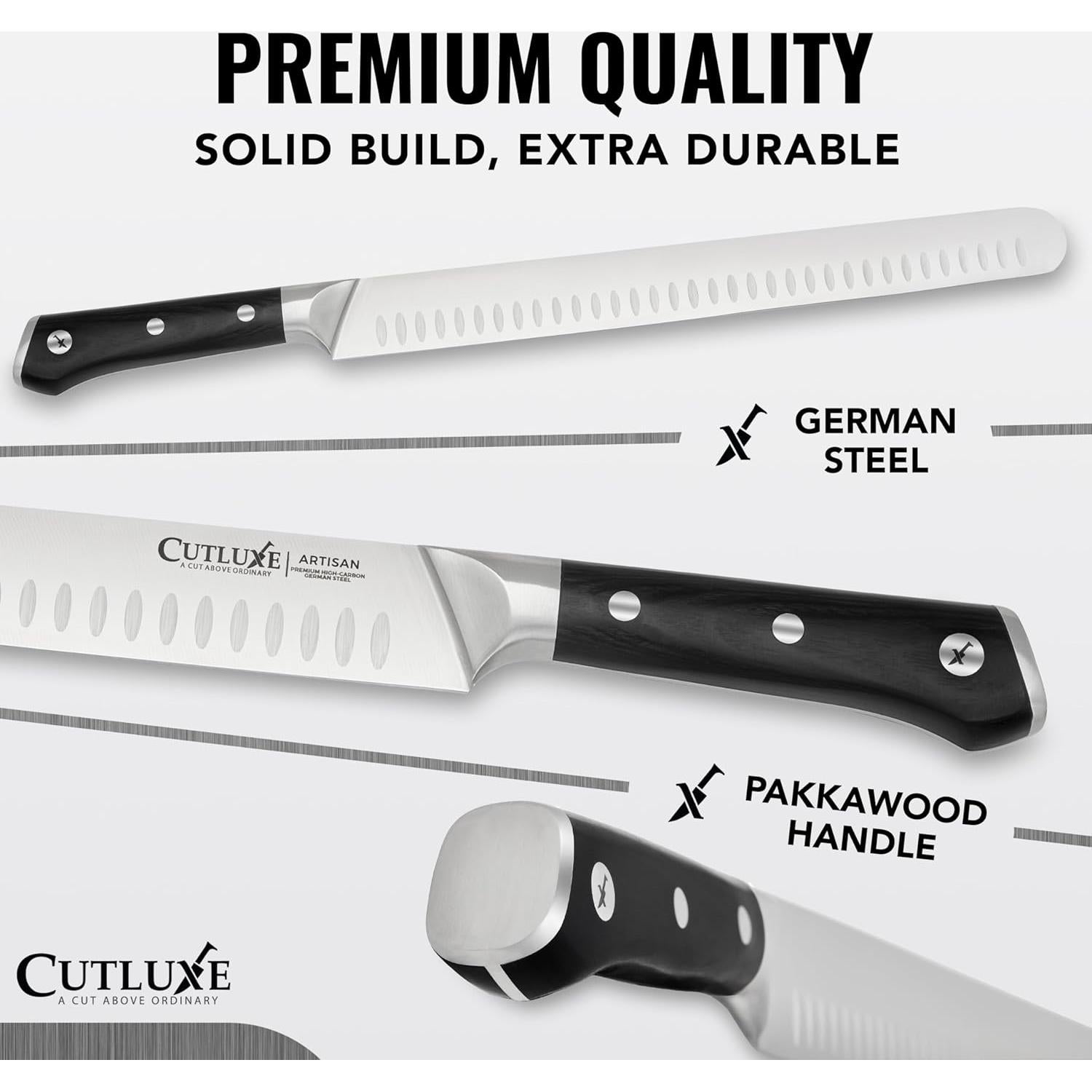 Cuchillo de Corte Cutluxe 30.48 cm - Acero Alemán Ultra Afilado