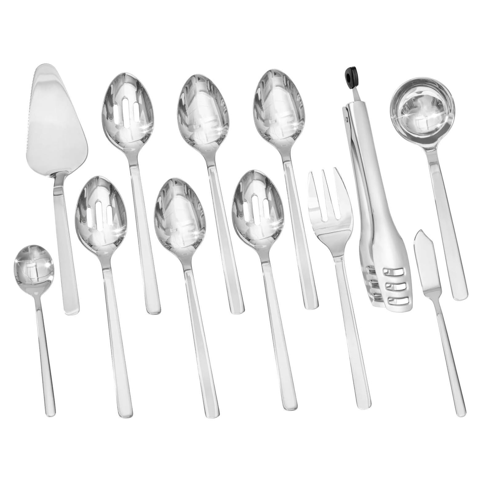 Juego de Utensilios de Servicio KINGSTONE 12 Piezas Acero Inoxidable