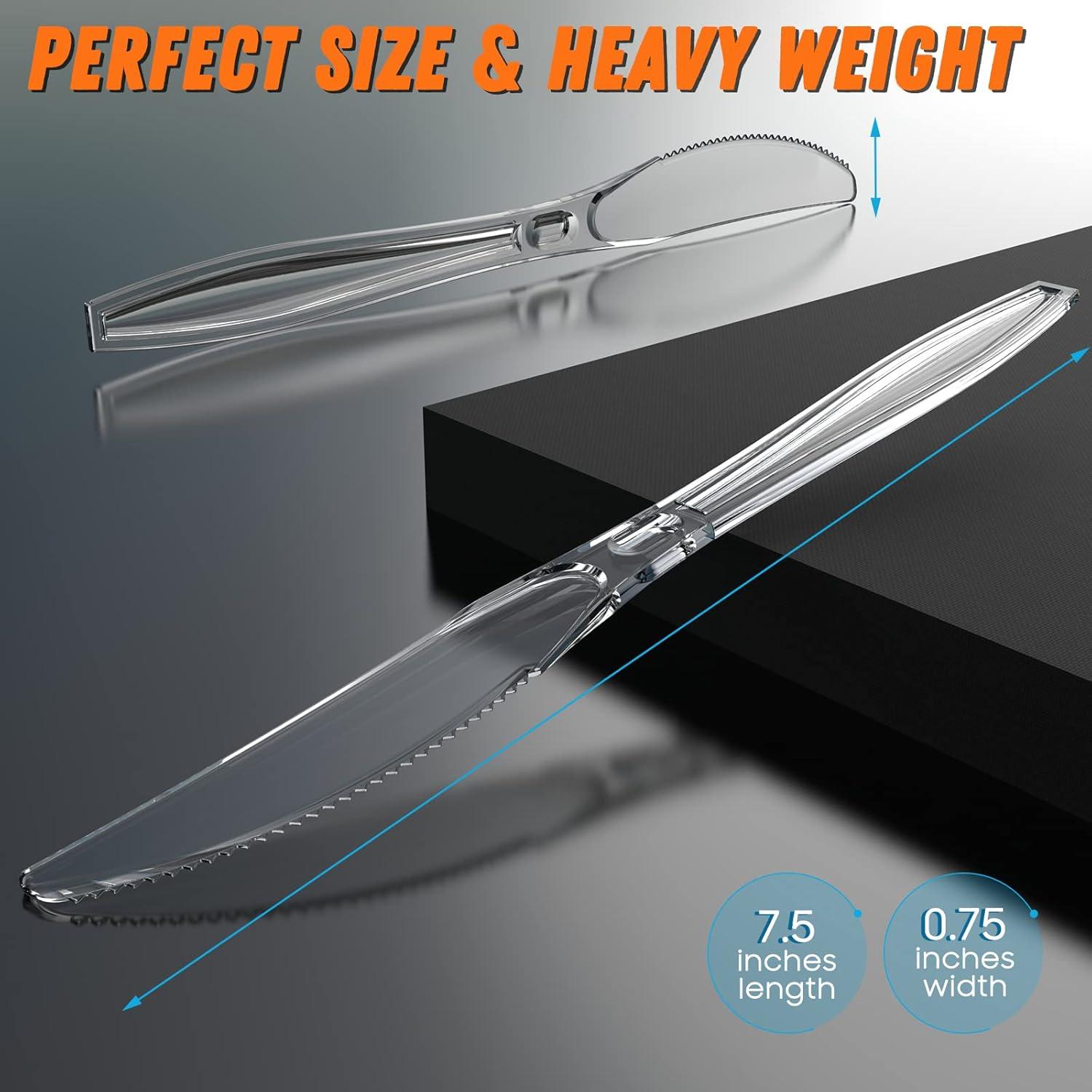 Cuchillos Desechables Dipoo Transparentes 19.05 cm 84 Unidades