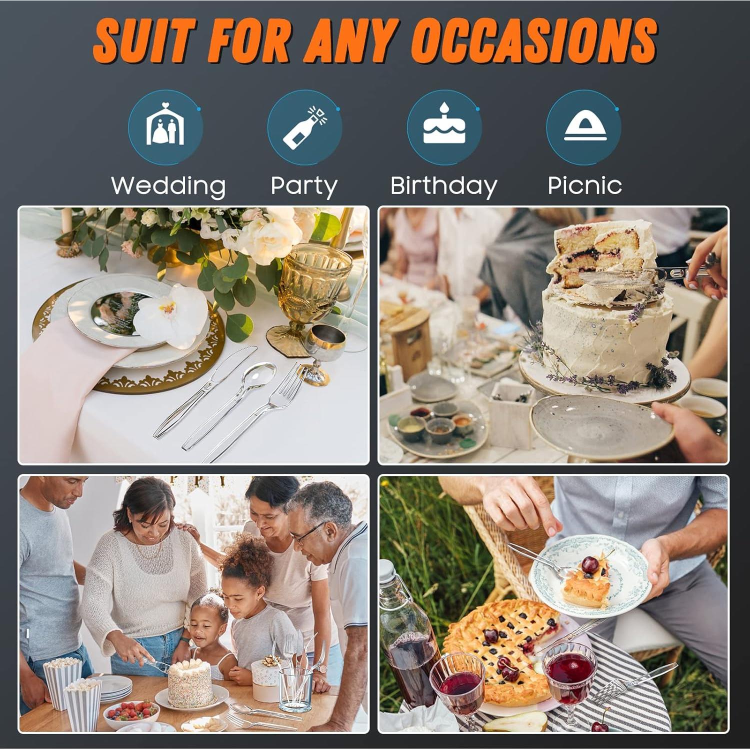 Cuchillos Desechables Dipoo Transparentes 19.05 cm 84 Unidades