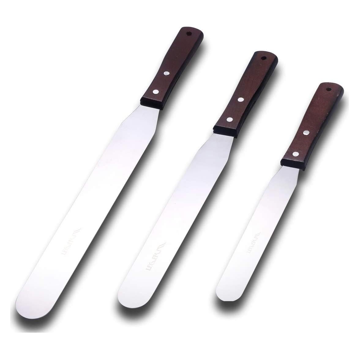 Set de Espátulas Rectas de Acero Inoxidable LEGERM 20cm