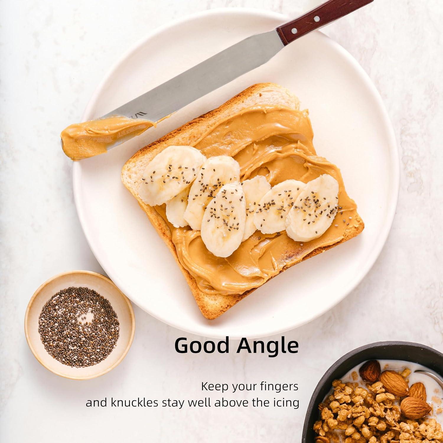 Set de Espátulas Rectas de Acero Inoxidable LEGERM 20cm