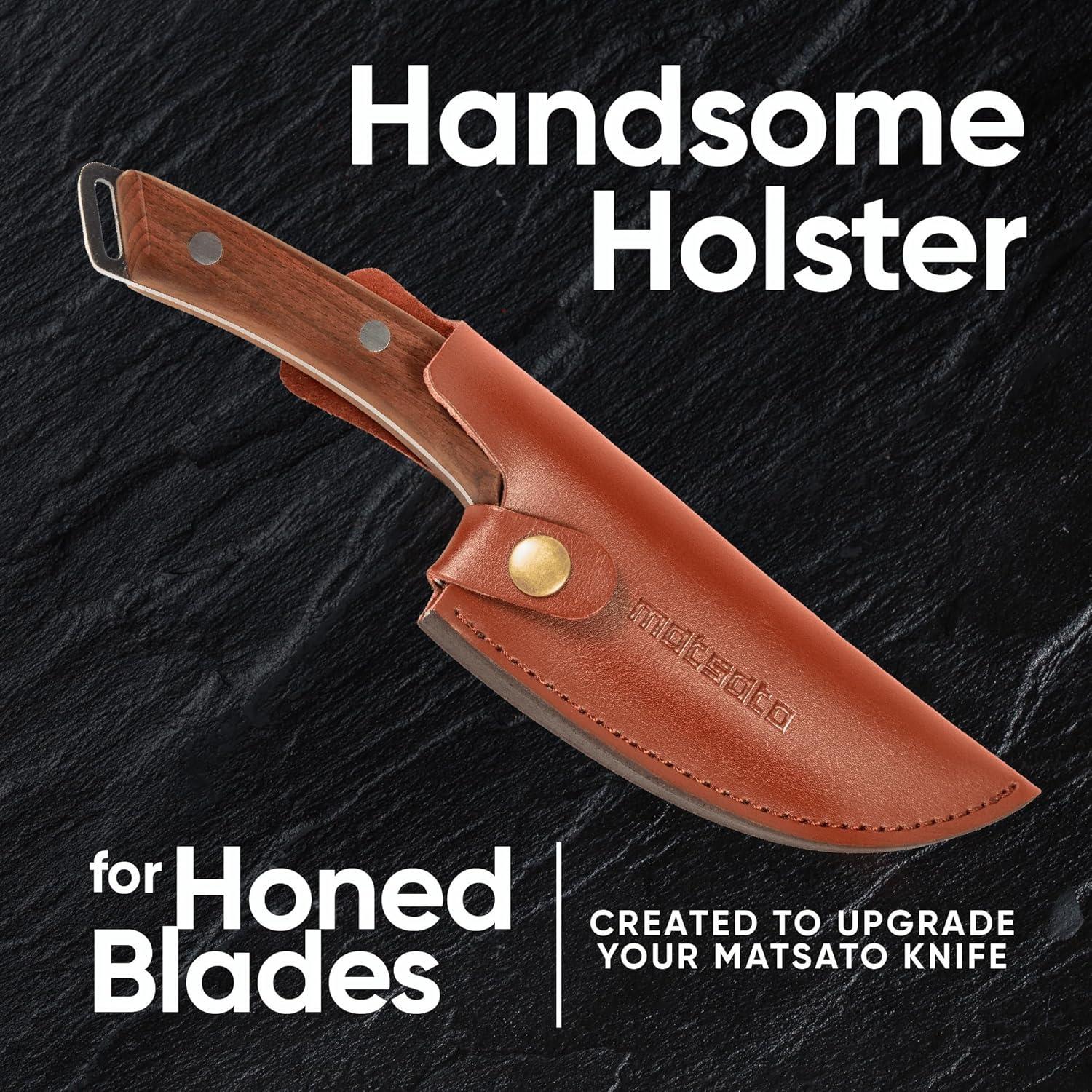 Funda de Cuero para Cuchillo de Chef Matsato 20.32 cm Marrón