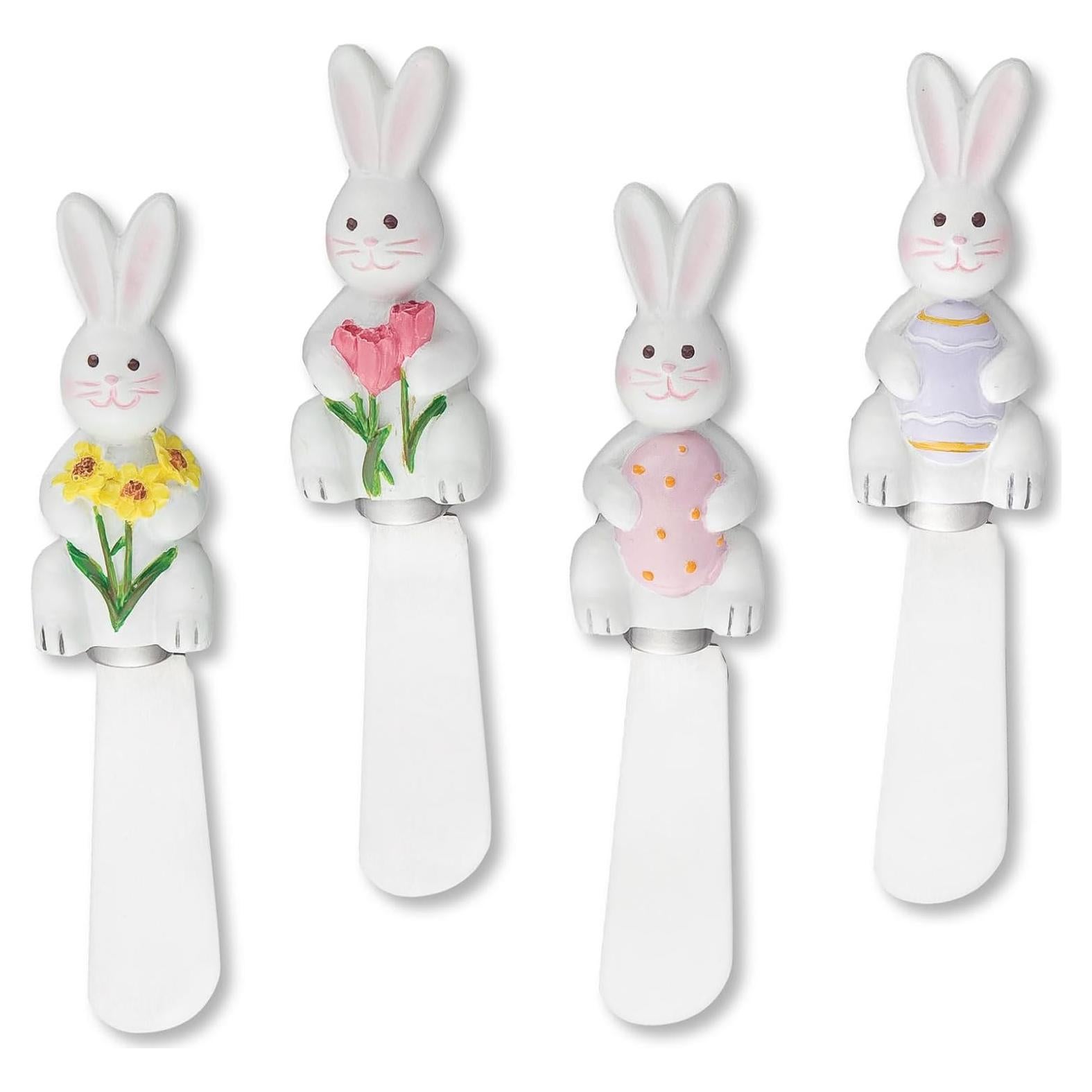 Set de 4 Esparcidores de Queso Conejo de Pascua Wine Things