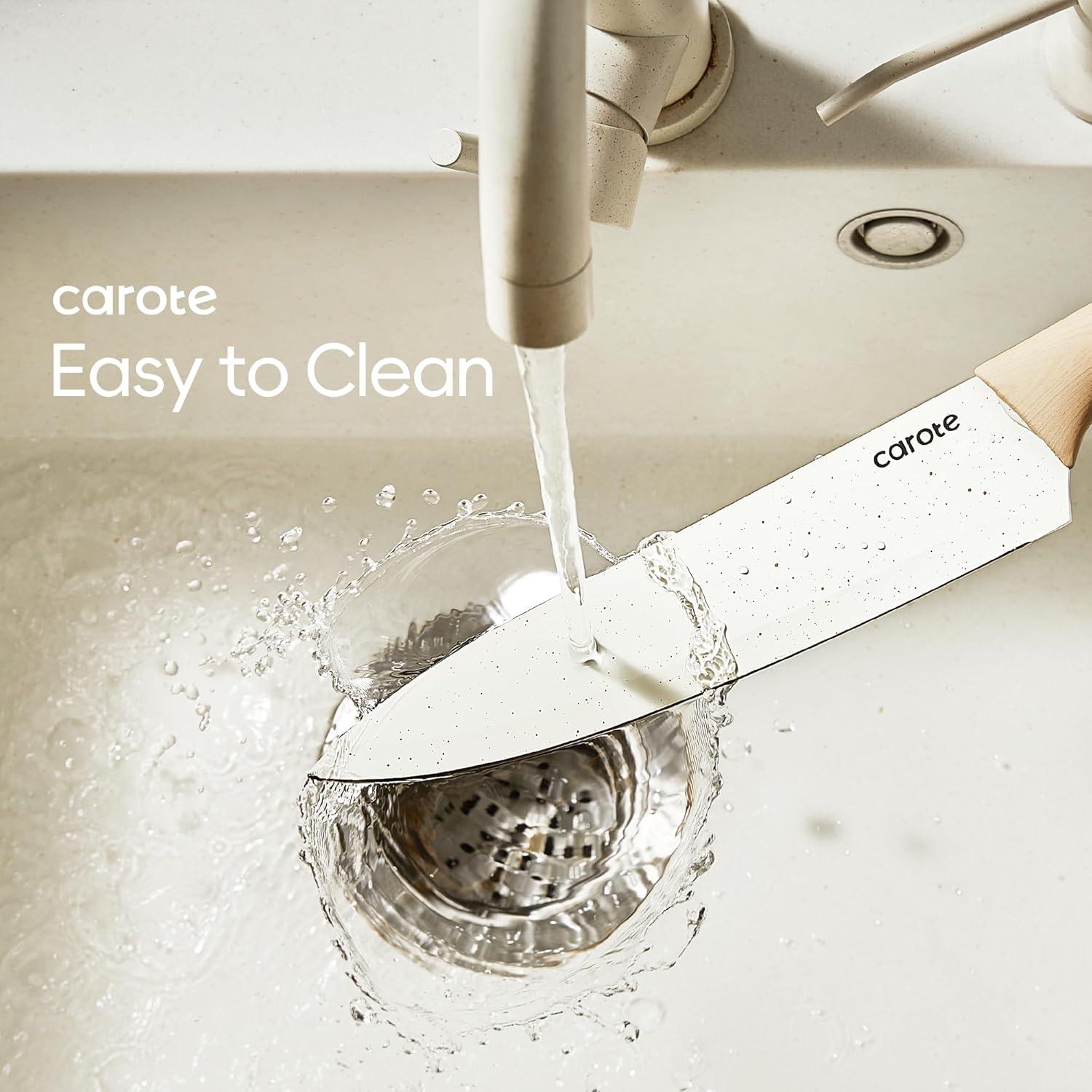 Juego de cuchillos CAROTE 12 piezas acero inoxidable blanco