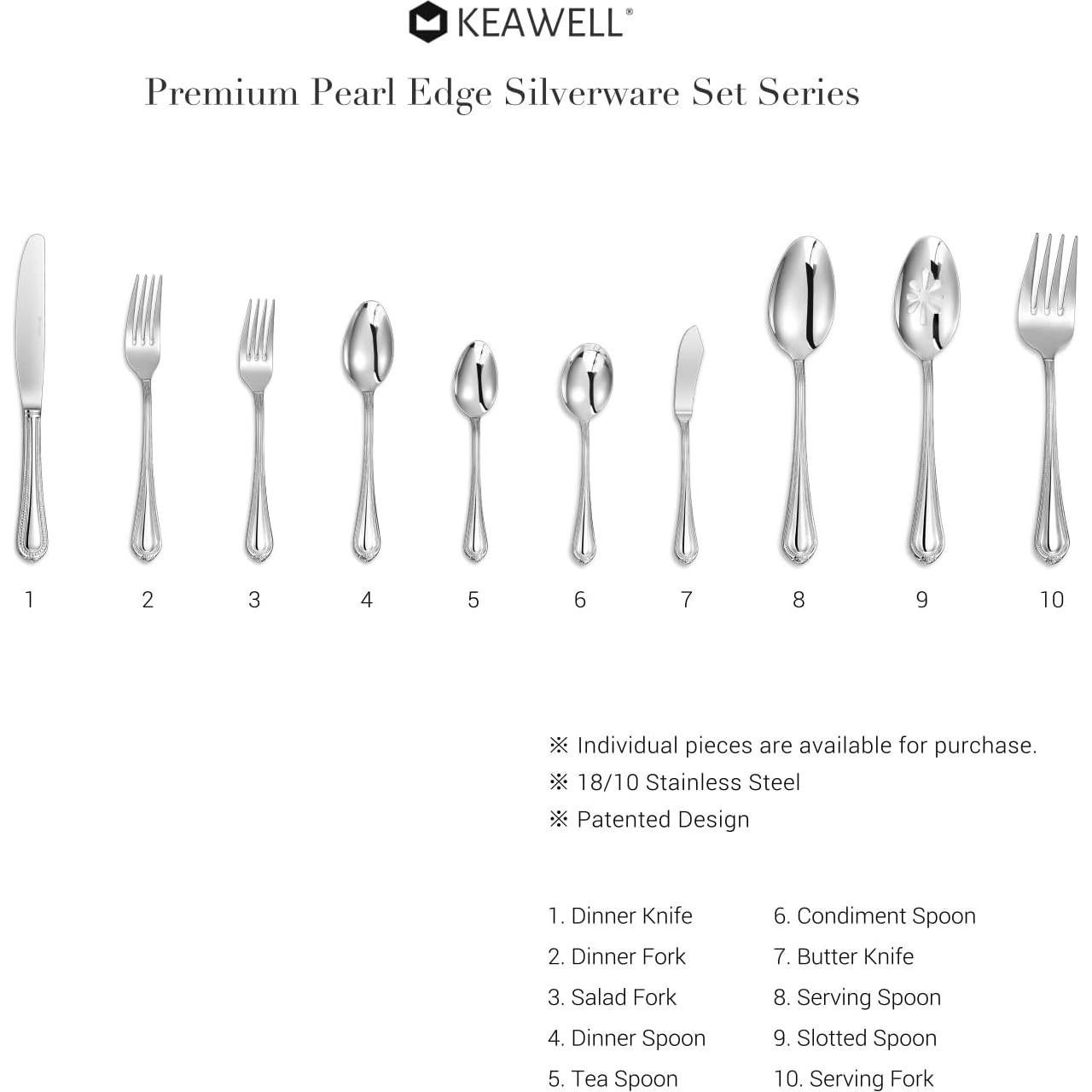 Juego de 4 Cuchillos de Untar KEAWELL Acero Inoxidable 18/10 17.5cm