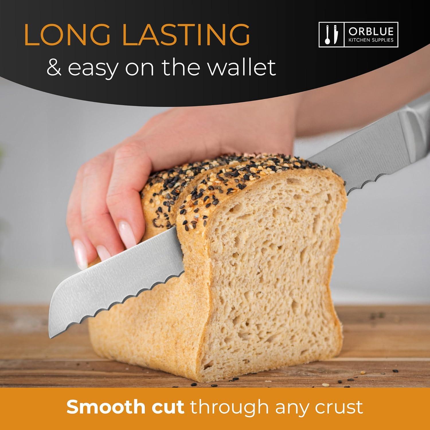 Cuchillo de Pan Serrado Orblue Acero Inoxidable 20.32 cm