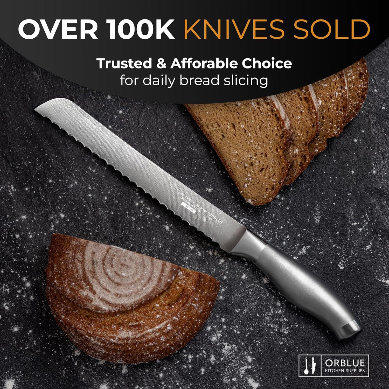 Cuchillo de Pan Serrado Orblue Acero Inoxidable 20.32 cm