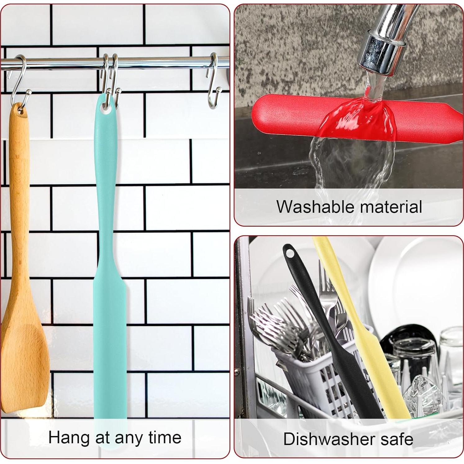 Set de 4 Espátulas de Silicona Heclia 24 cm Resistentes al Calor