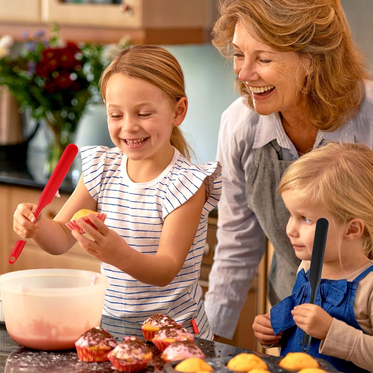 Set de 4 Espátulas de Silicona Heclia 24 cm Resistentes al Calor