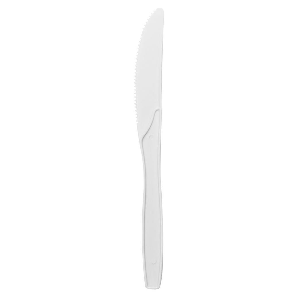 Cuchillos Desechables Karat U2011W 15.7 cm Blanco - 1000 Unidades