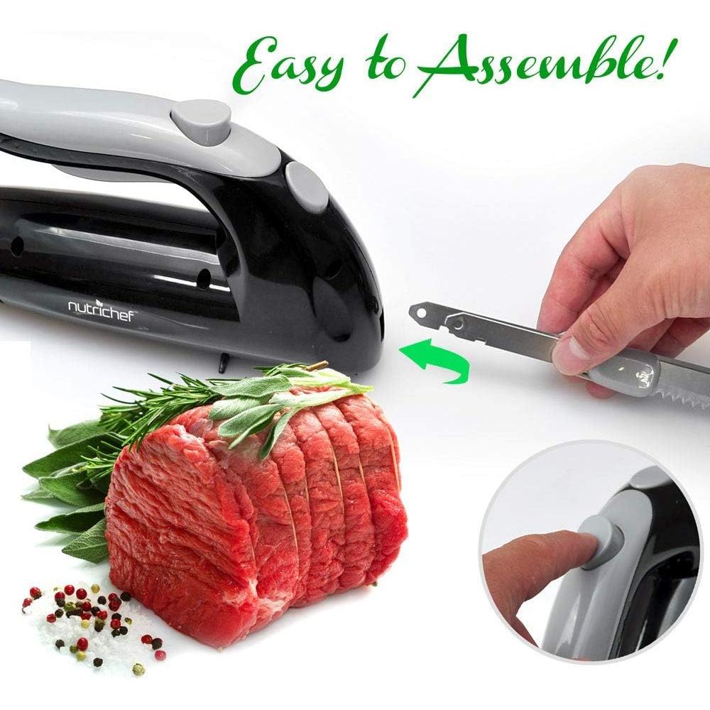 Cuchillo Eléctrico NutriChef 22.6 cm Acero Inoxidable Negro