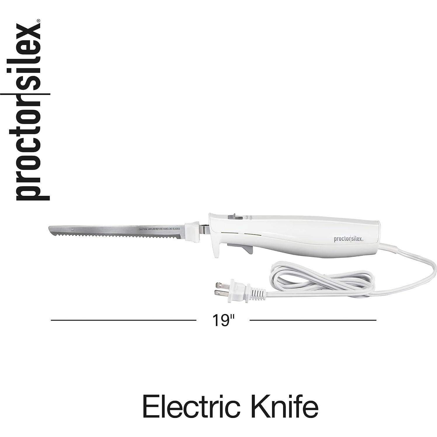 Cuchillo Eléctrico Proctor Silex Easy Slice 120W Blanco
