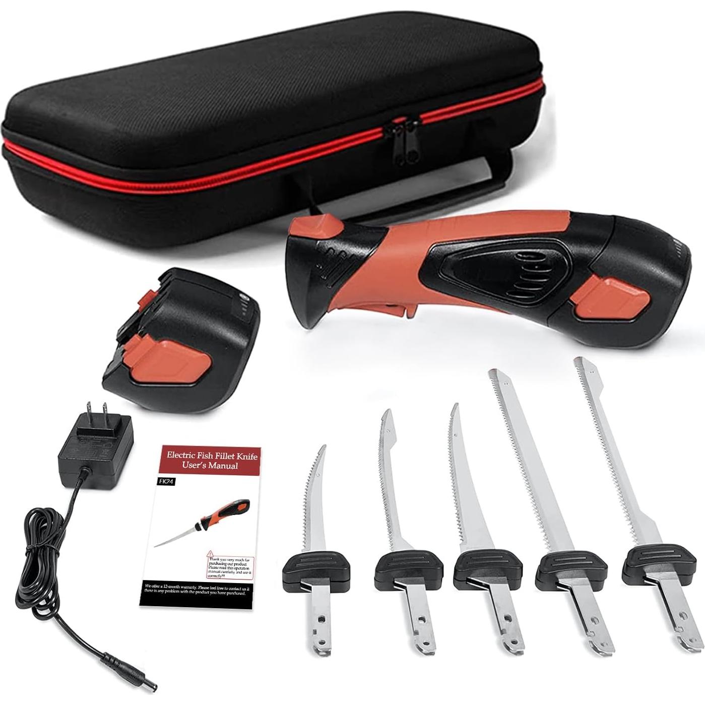 Cuchillo Eléctrico Inalámbrico Pratuor EK24-O para Pesca