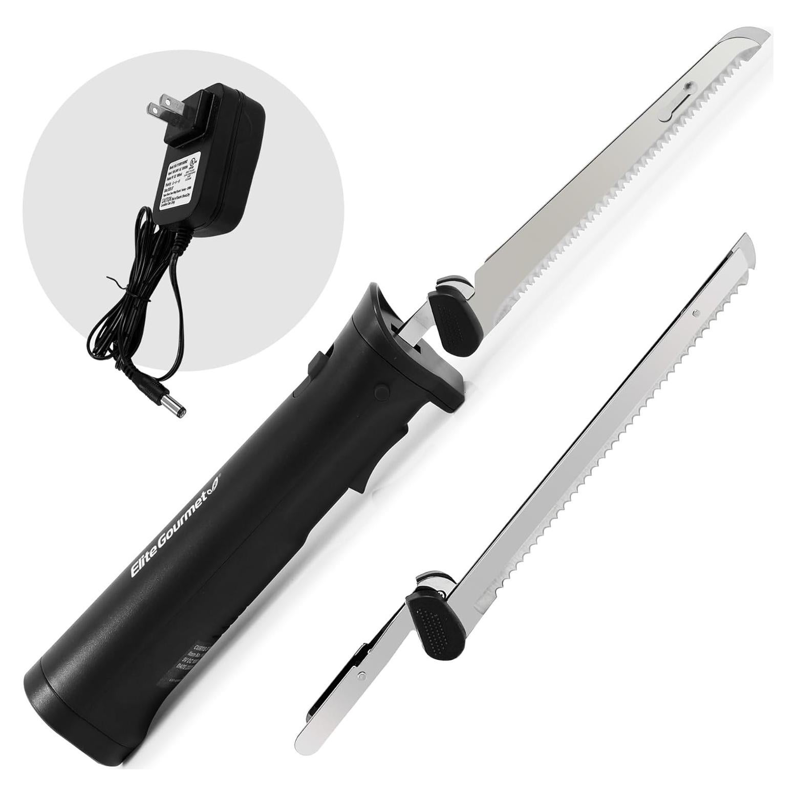 Cuchillo Eléctrico Recargable Elite Gourmet EK9810 4 Cuchillas