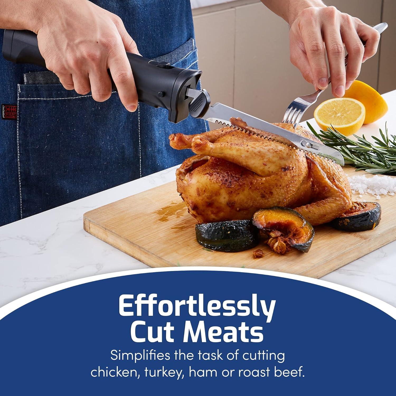 Cuchillo Eléctrico Recargable Elite Gourmet EK9810 4 Cuchillas