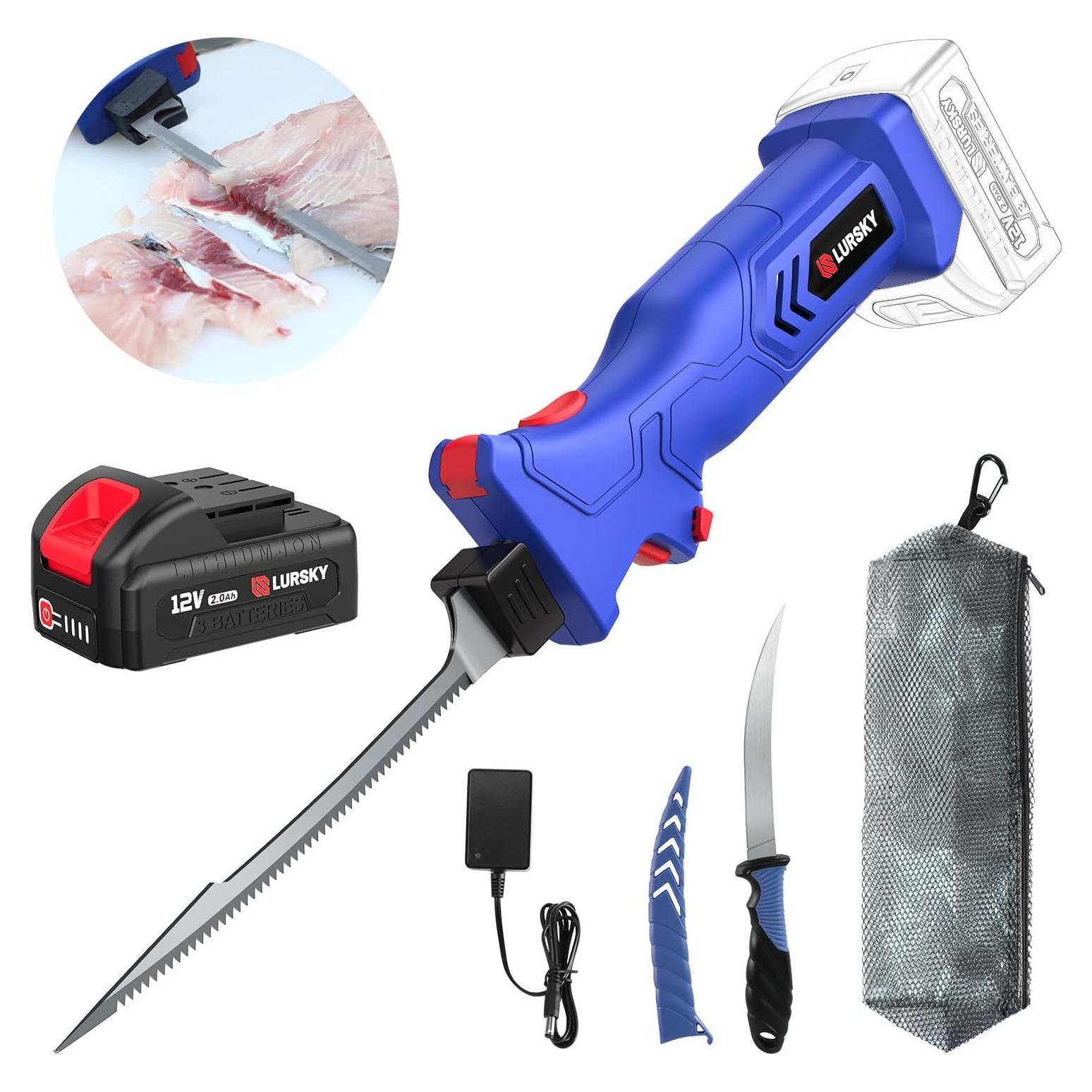 Cuchillo Eléctrico de Fileteado Inalámbrico LURSKY FishX 30.48 cm