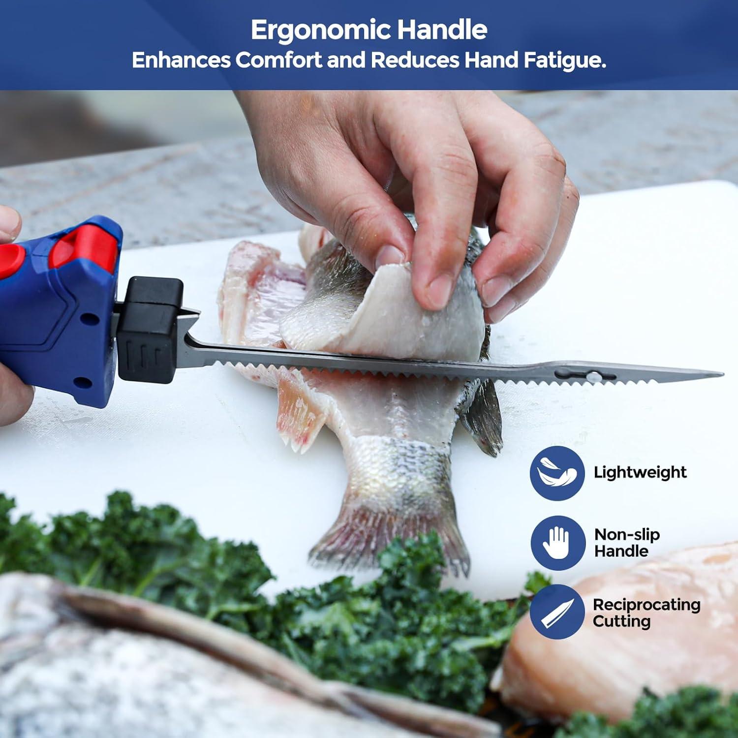 Cuchillo Eléctrico de Fileteado Inalámbrico LURSKY FishX 30.48 cm