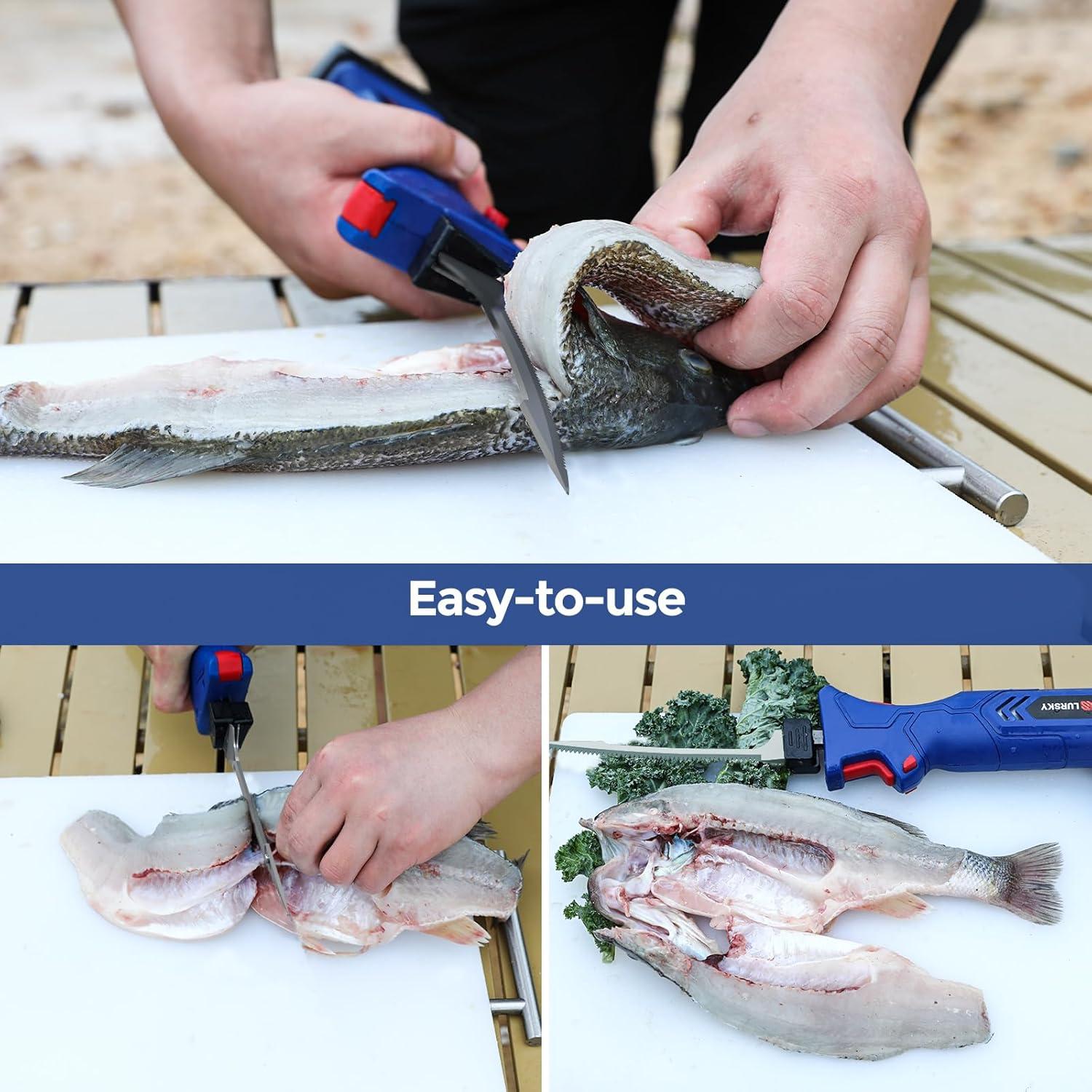Cuchillo Eléctrico de Fileteado Inalámbrico LURSKY FishX 30.48 cm