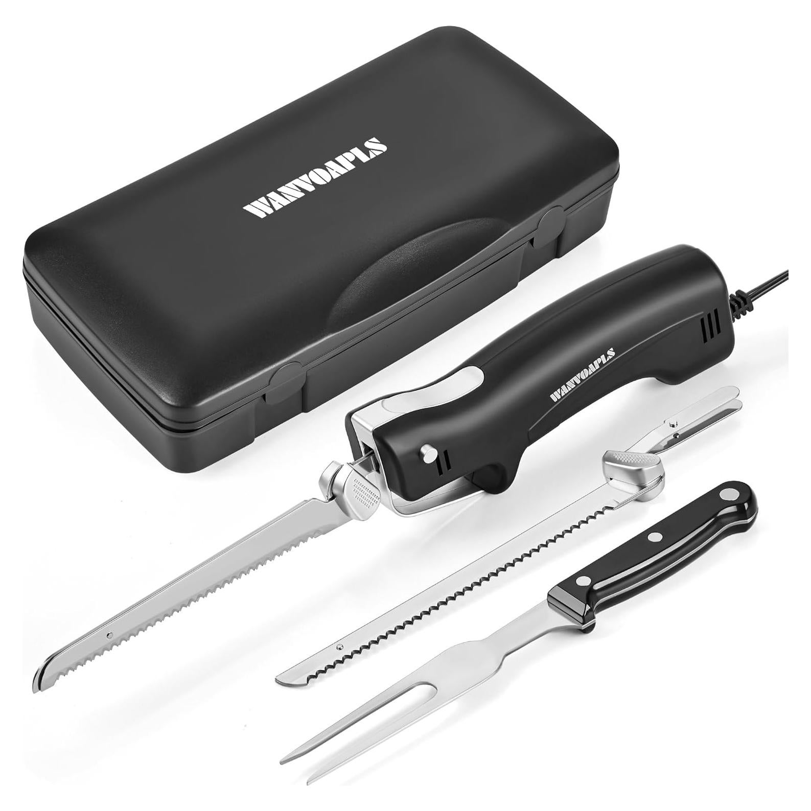 Cuchillo Eléctrico Wanvoapl 100W con Cable 152.4 cm para Carne y Pan