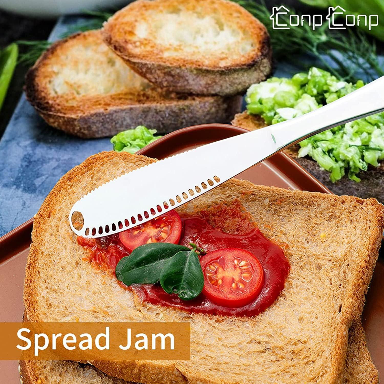 Cuchillo Esparcidor de Mantequilla CONPCONP Acero Inoxidable 3 Pcs