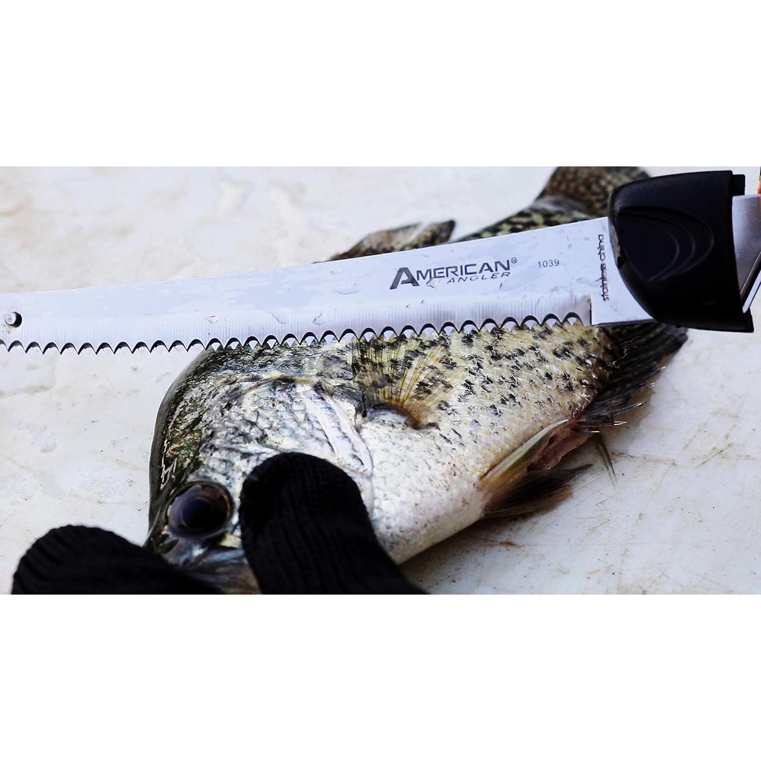 Cuchillo Eléctrico de Fileteo PRO American Angler 8" Acero Inoxidable