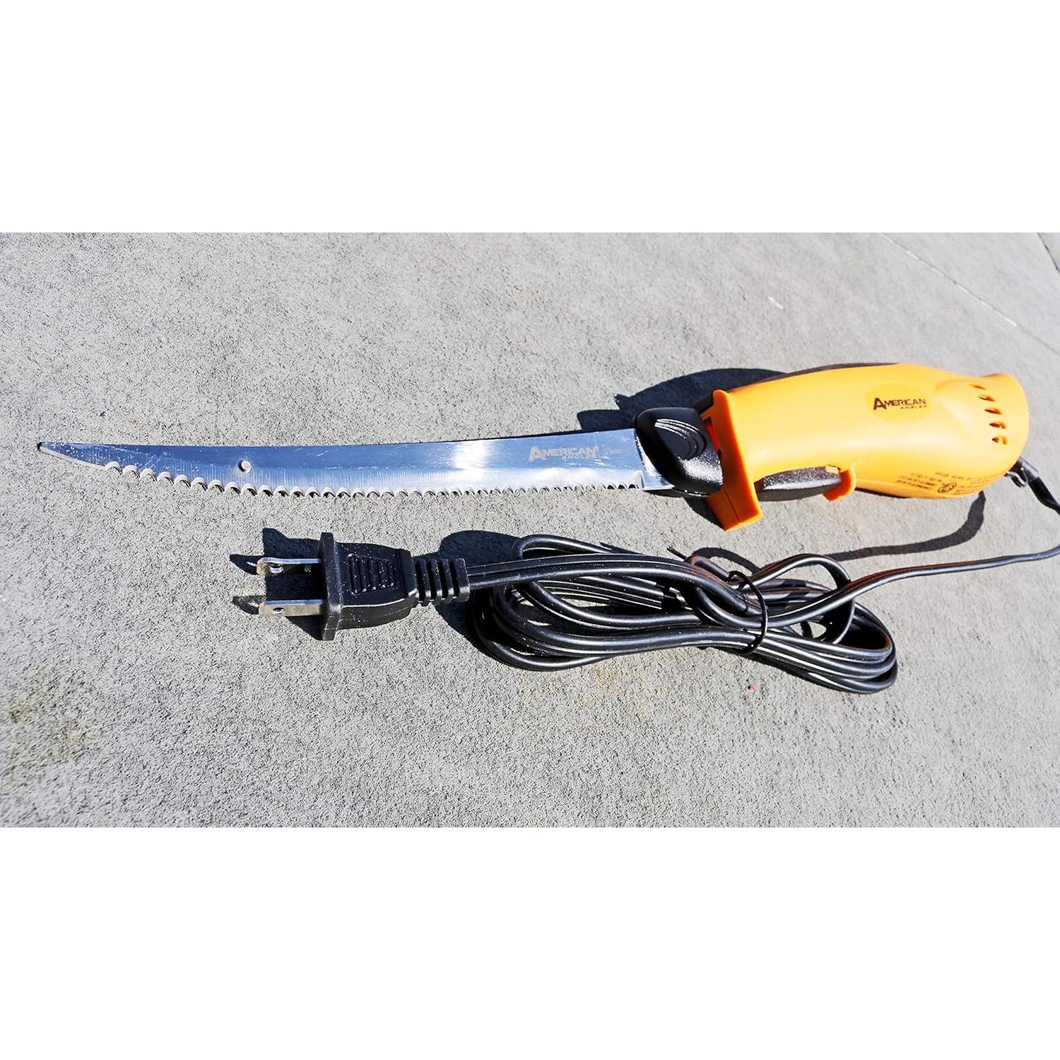 Cuchillo Eléctrico de Fileteo PRO American Angler 8" Acero Inoxidable