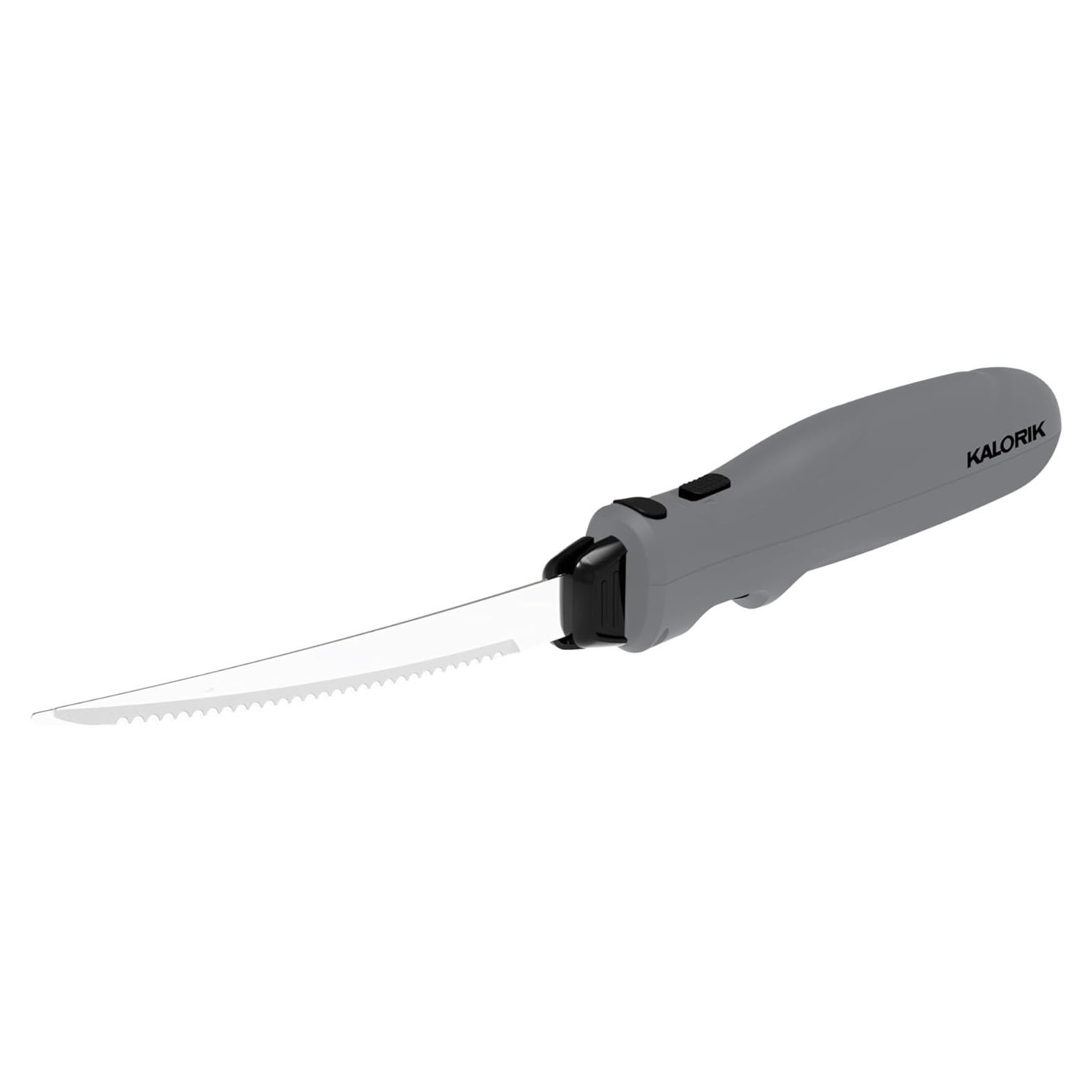 Cuchillo Eléctrico Inalámbrico Kalorik 8W con Estuche Gris