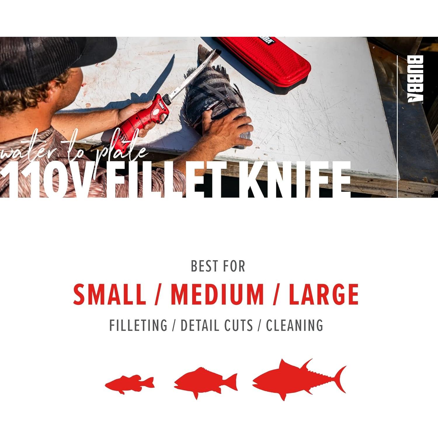 Cuchillo Eléctrico BUBBA 110V con Mango Antideslizante y 4 Cuchillas