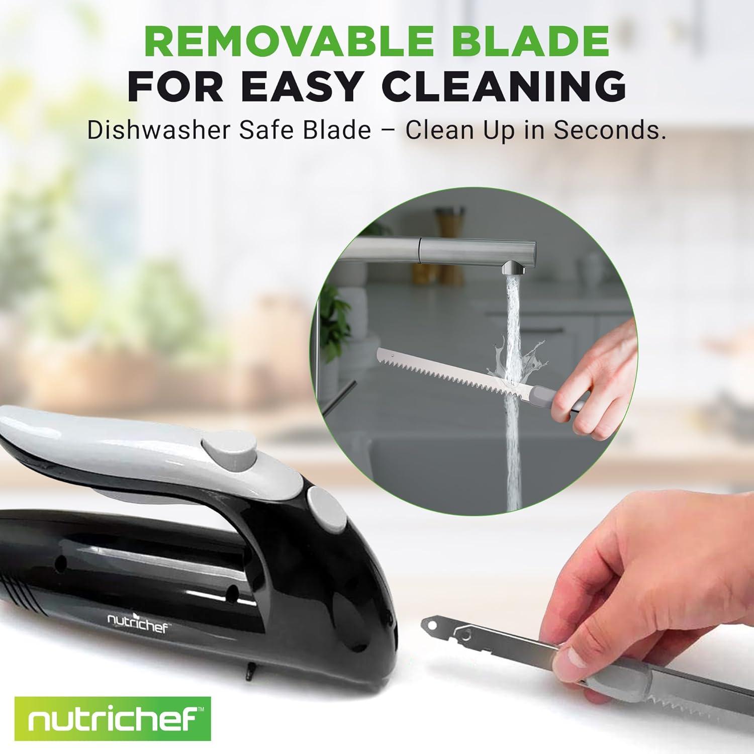 Cuchillo Eléctrico de Rebanar NutriChef 22.6 cm Acero Inoxidable