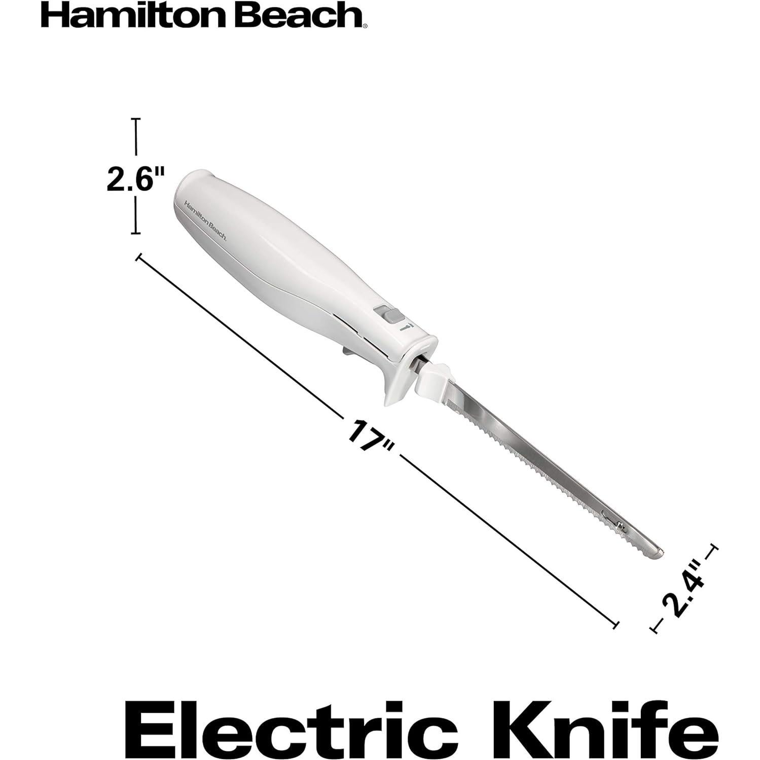 Cuchillo eléctrico Hamilton Beach 100W con tenedor y estuche