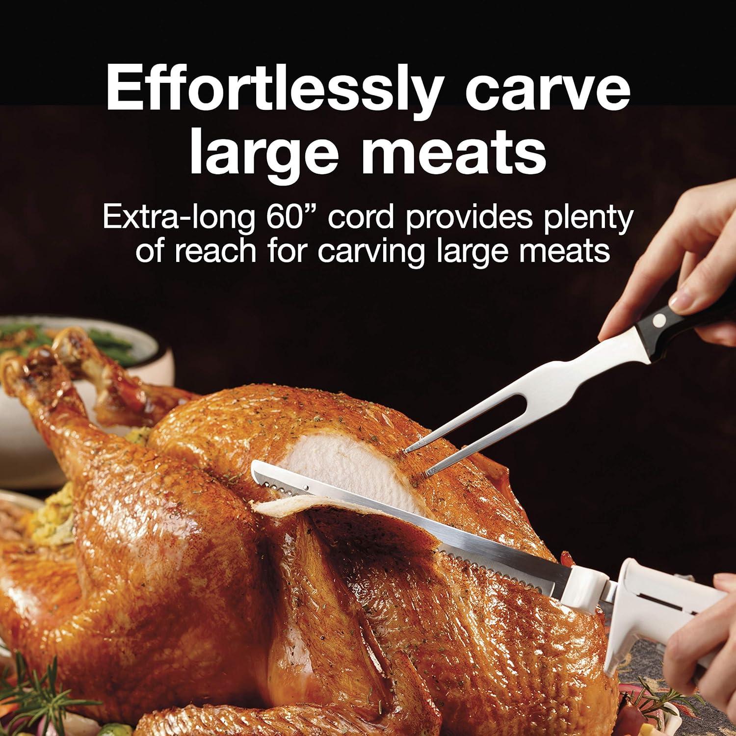 Cuchillo Eléctrico Proctor Silex 60cm Acero Inoxidable Blanco