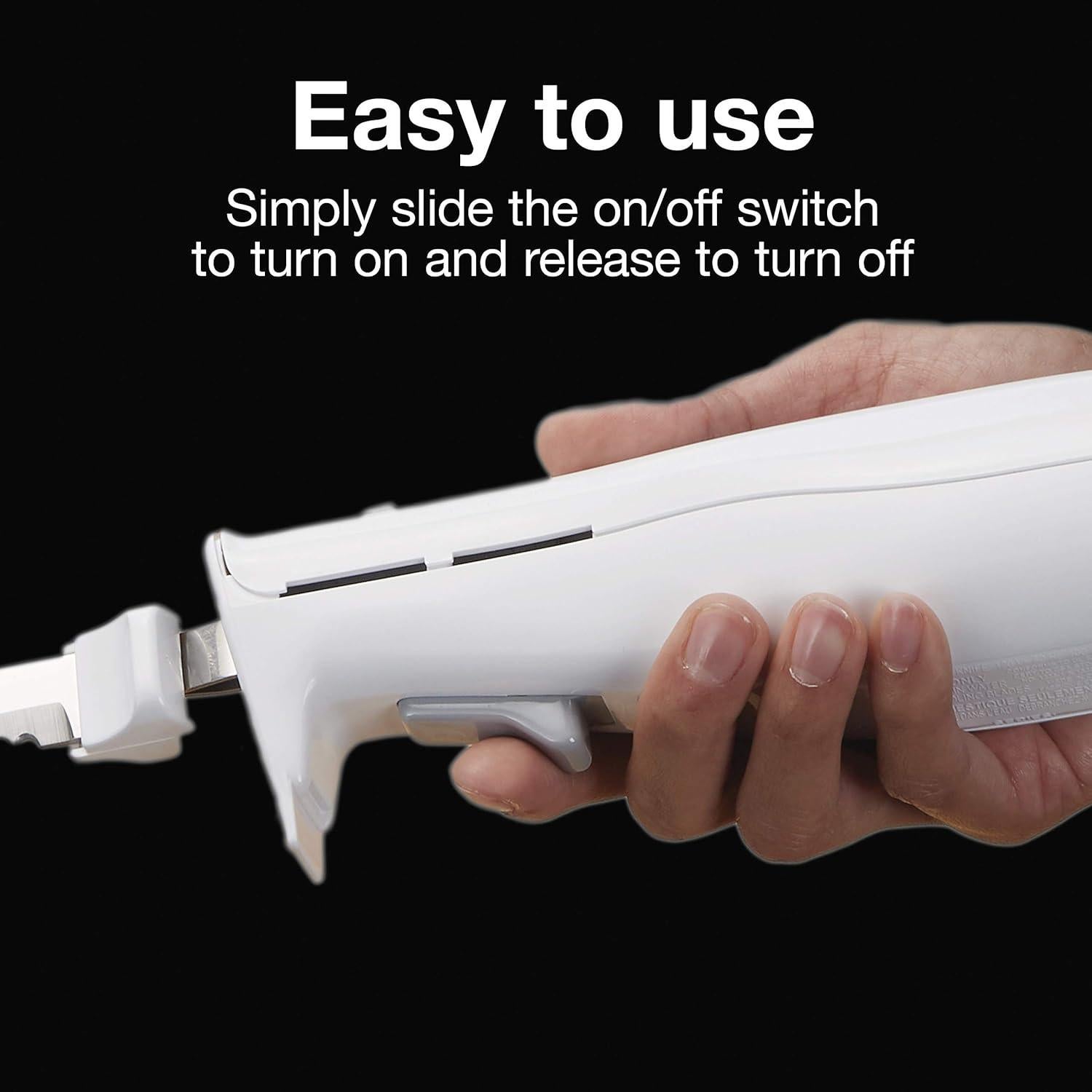 Cuchillo Eléctrico Proctor Silex 60cm Acero Inoxidable Blanco