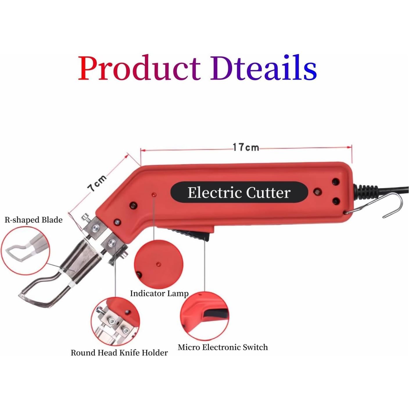 Cortador Eléctrico CHMING 60W con Cuchilla Caliente 7cm