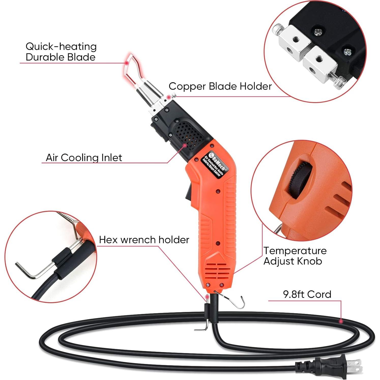 Cortador de Tela Eléctrico ROMECH 100W Refrigerado por Aire