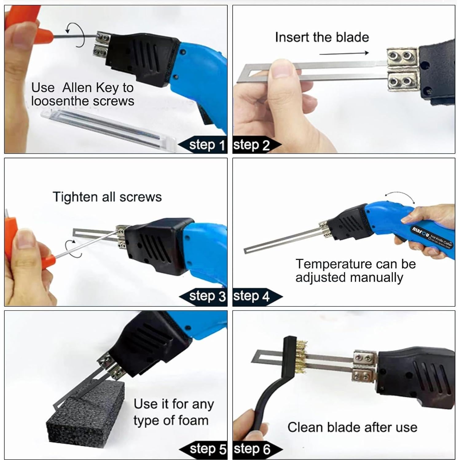Cortador de Espuma NLBFOU 200W Refrigerado por Aire 4 Cuchillas