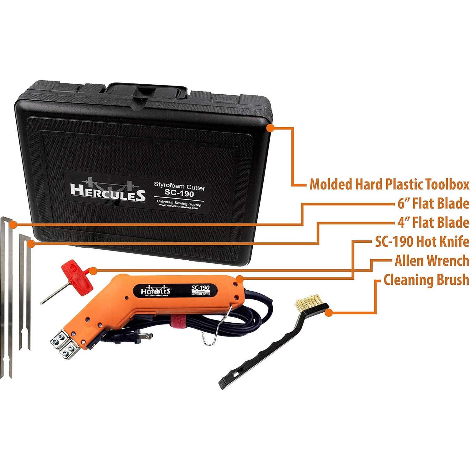 Cortador de Espuma Caliente Hercules SC-190 200W con Accesorios