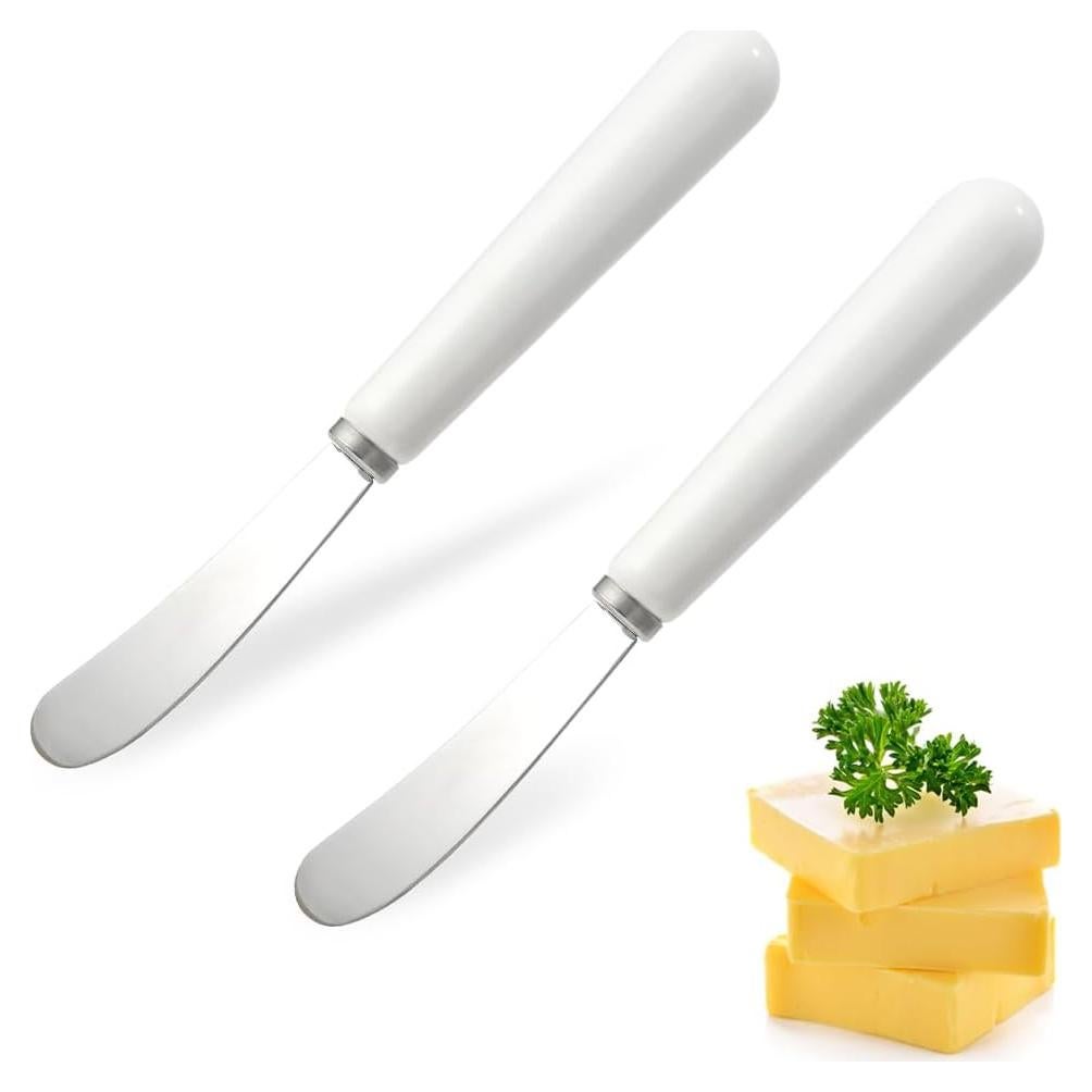 Cuchillo para Untar Mantequilla AISBUGUR 2Pack Acero Inoxidable 17.5 cm