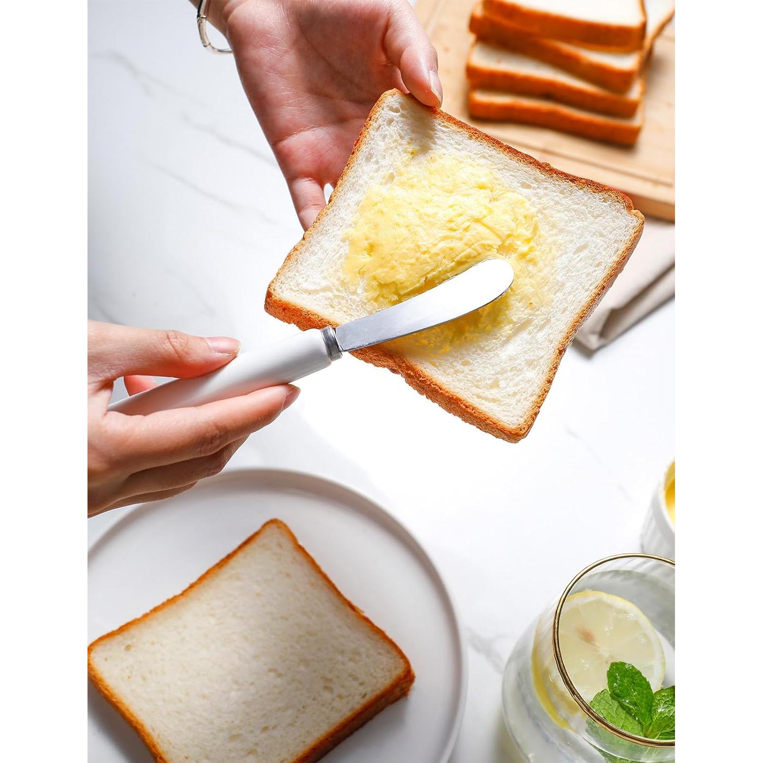 Cuchillo para Untar Mantequilla AISBUGUR 2Pack Acero Inoxidable 17.5 cm