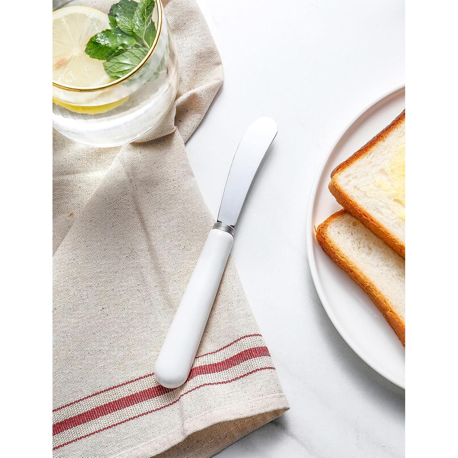 Cuchillo para Untar Mantequilla AISBUGUR 2Pack Acero Inoxidable 17.5 cm