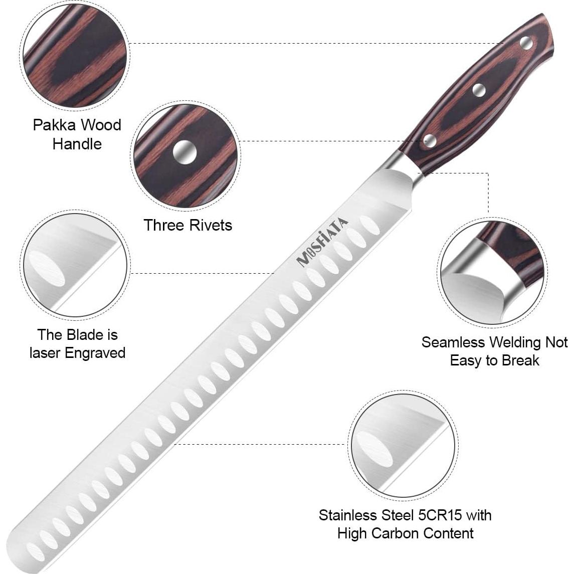 Cuchillo de Rebanar MOSFiATA 30.48 cm Acero Alemán Forjado
