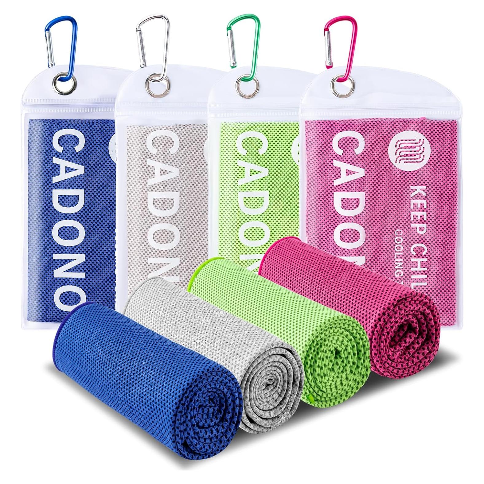 Paquete de 4 Toallas Enfriadoras CADONO 101.6x30.5cm Multicolor