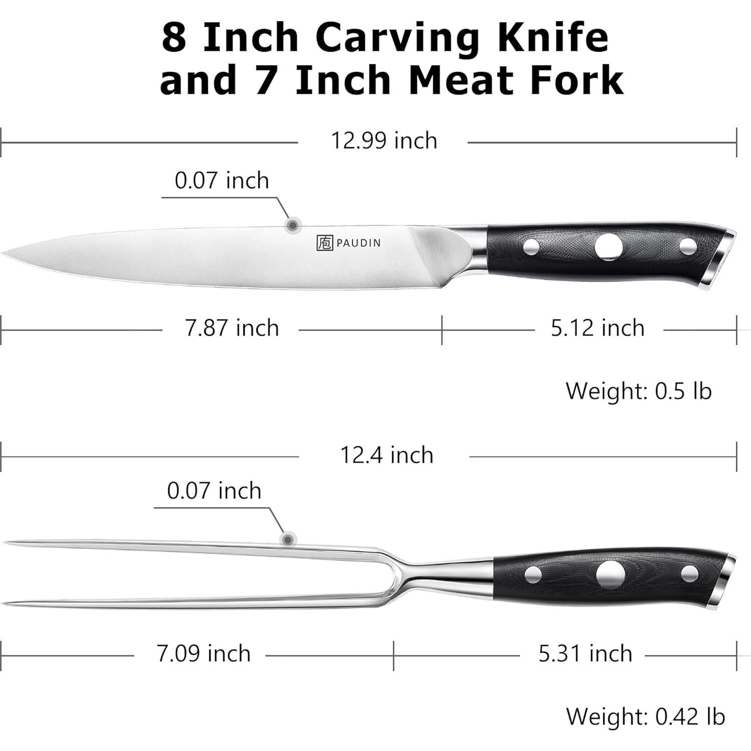 Juego de cuchillos de tallar PAUDIN - Acero alemán 20.32 cm