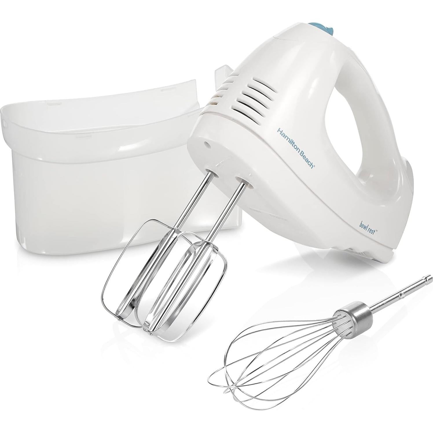 Cuchillo Eléctrico Hamilton Beach + Mezclador 6 Velocidades Blanco