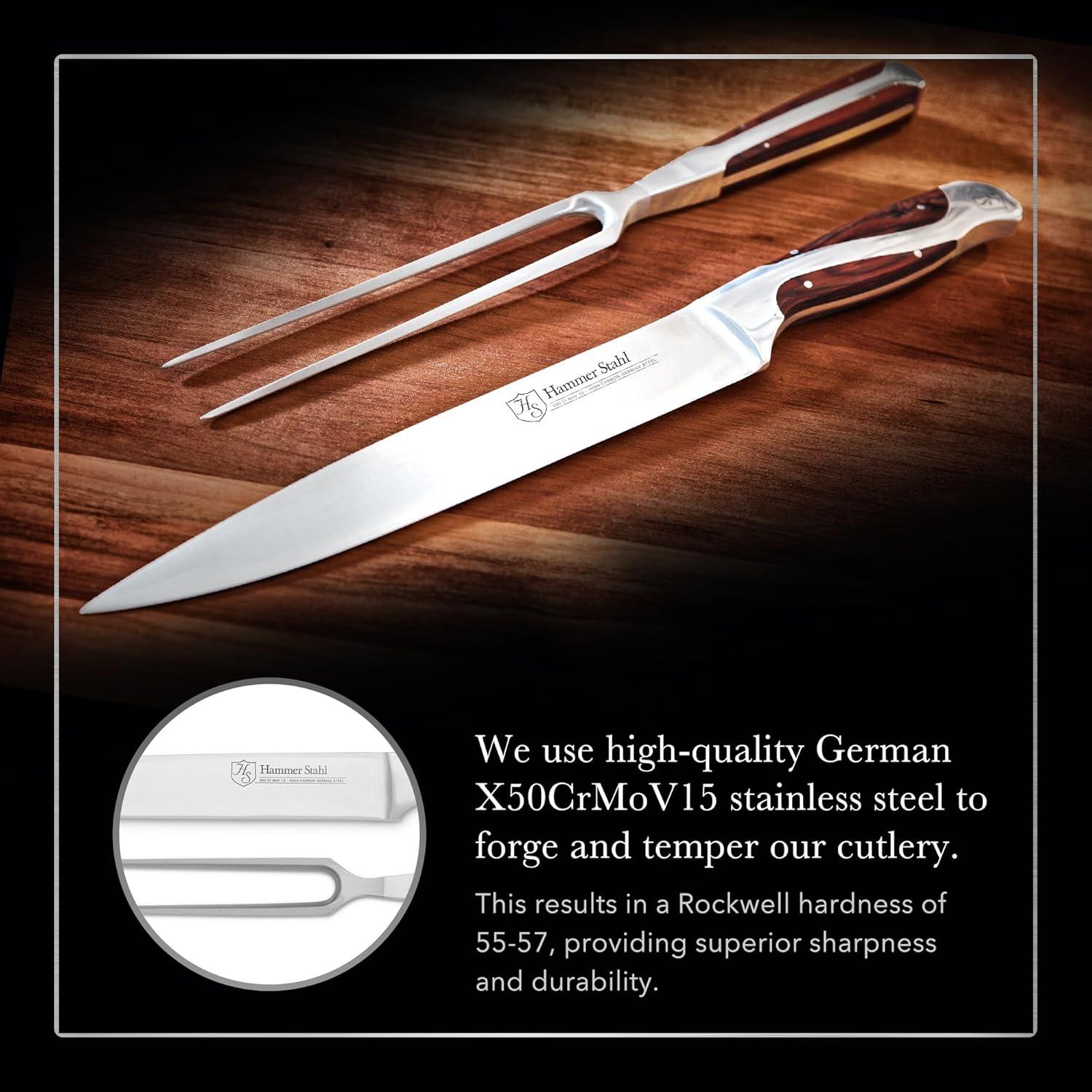 Juego de Cuchillo y Tenedor de Carving Hammer Stahl 20.32 cm