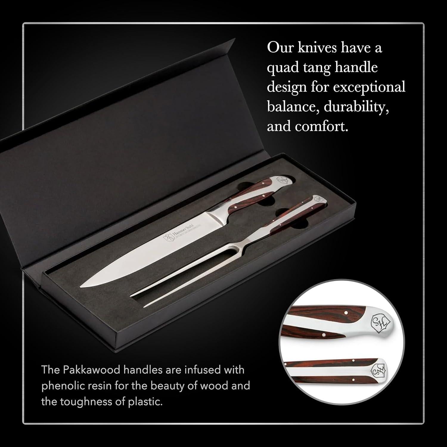 Juego de Cuchillo y Tenedor de Carving Hammer Stahl 20.32 cm