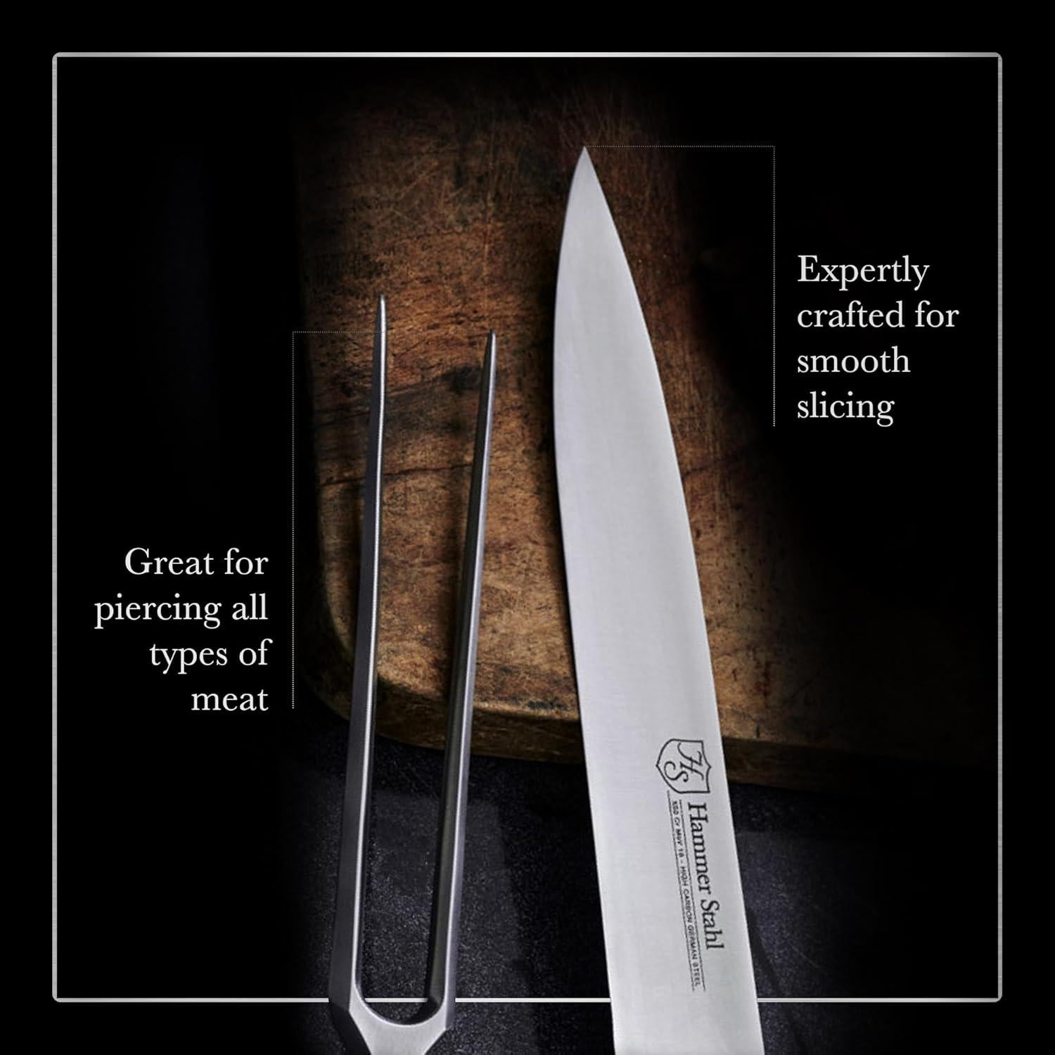 Juego de Cuchillo y Tenedor de Carving Hammer Stahl 20.32 cm